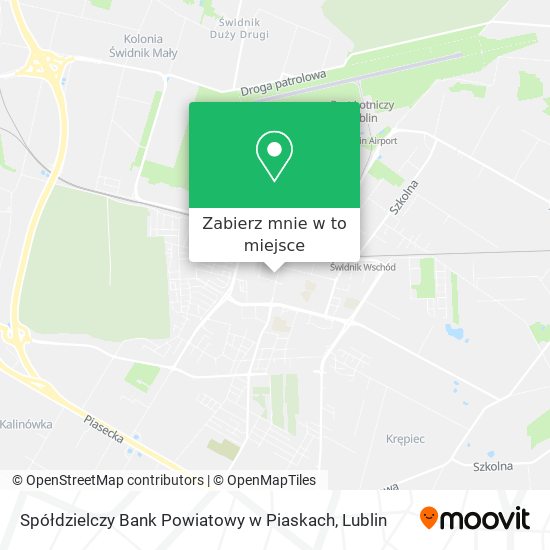 Mapa Spółdzielczy Bank Powiatowy w Piaskach