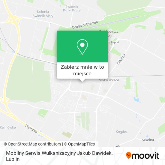 Mapa Mobilny Serwis Wulkanizacyjny Jakub Dawidek