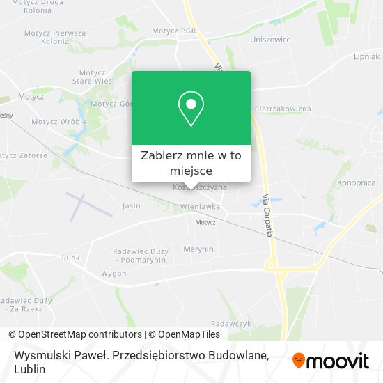 Mapa Wysmulski Paweł. Przedsiębiorstwo Budowlane