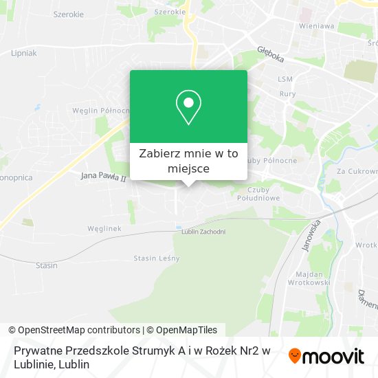 Mapa Prywatne Przedszkole Strumyk A i w Rożek Nr2 w Lublinie