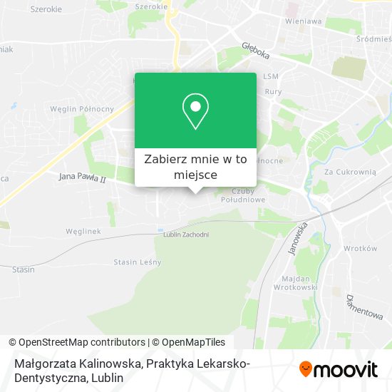 Mapa Małgorzata Kalinowska, Praktyka Lekarsko-Dentystyczna