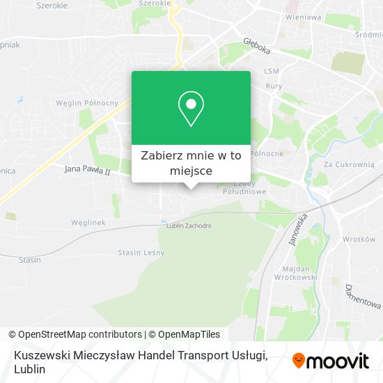 Mapa Kuszewski Mieczysław Handel Transport Usługi