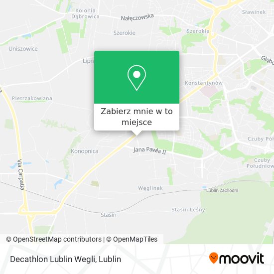 Mapa Decathlon Lublin Wegli