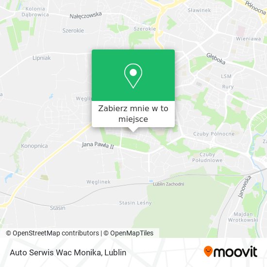 Mapa Auto Serwis Wac Monika
