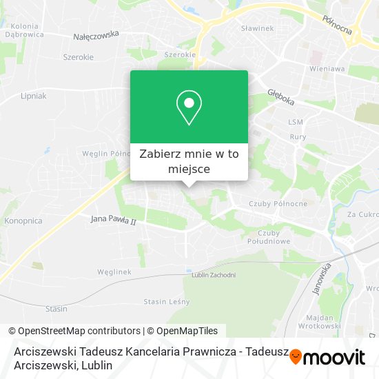 Mapa Arciszewski Tadeusz Kancelaria Prawnicza - Tadeusz Arciszewski