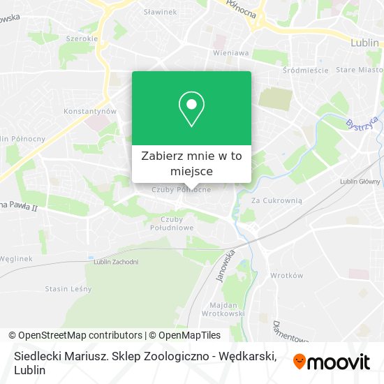 Mapa Siedlecki Mariusz. Sklep Zoologiczno - Wędkarski