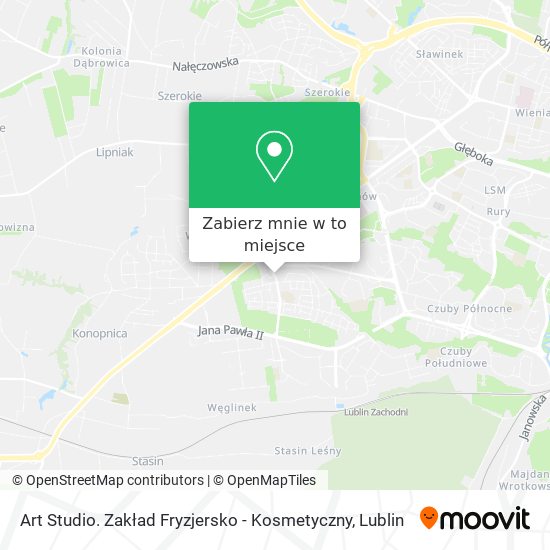 Mapa Art Studio. Zakład Fryzjersko - Kosmetyczny