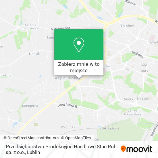 Mapa Przedsiębiorstwo Produkcyjno Handlowe Stan Pol sp. z o.o.