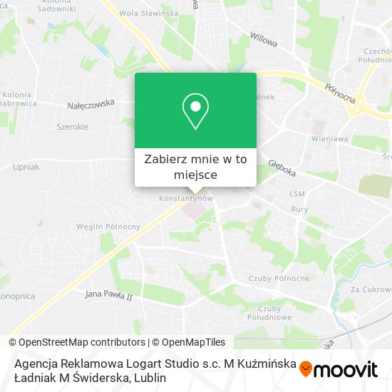 Mapa Agencja Reklamowa Logart Studio s.c. M Kuźmińska Ładniak M Świderska