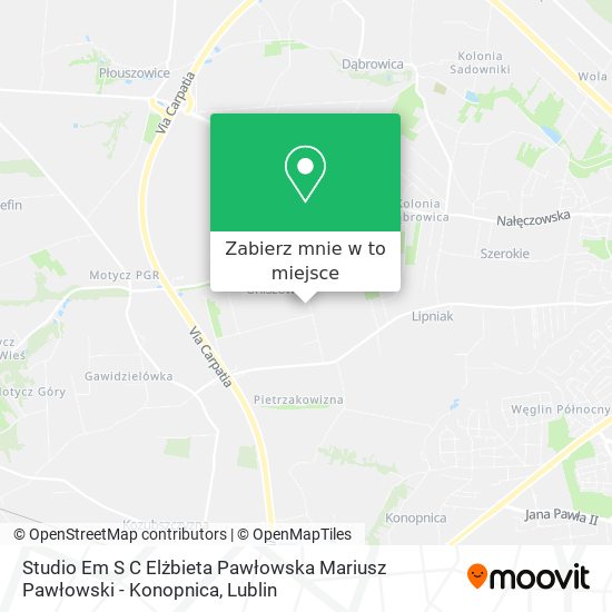Mapa Studio Em S C Elżbieta Pawłowska Mariusz Pawłowski - Konopnica