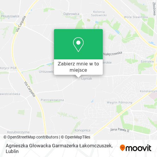 Mapa Agnieszka Głowacka Garmażerka Łakomczuszek