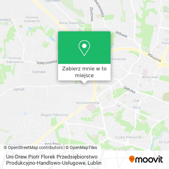 Mapa Uni-Drew Piotr Florek Przedsiębiorstwo Produkcyjno-Handlowo-Usługowe