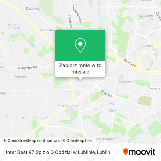 Mapa Inter Best 97 Sp z o O Oddzial w Lublinie