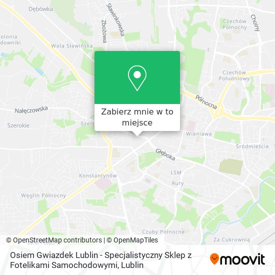 Mapa Osiem Gwiazdek Lublin - Specjalistyczny Sklep z Fotelikami Samochodowymi
