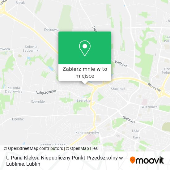 Mapa U Pana Kleksa Niepubliczny Punkt Przedszkolny w Lublinie