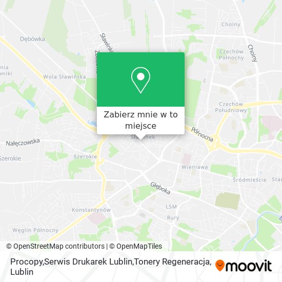 Mapa Procopy,Serwis Drukarek Lublin,Tonery Regeneracja