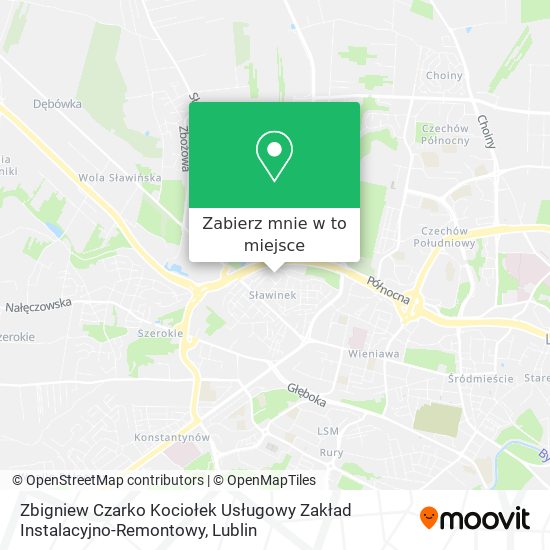 Mapa Zbigniew Czarko Kociołek Usługowy Zakład Instalacyjno-Remontowy