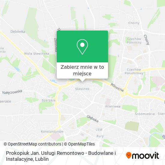 Mapa Prokopiuk Jan. Usługi Remontowo - Budowlane i Instalacyjne