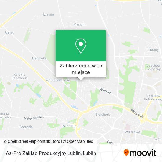 Mapa As-Pro Zakład Produkcyjny Lublin