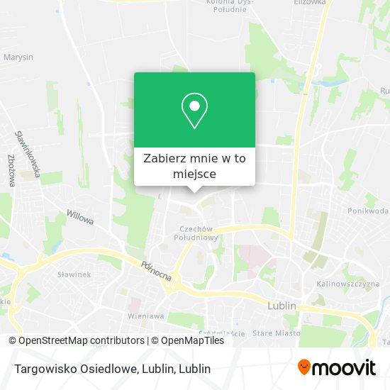 Mapa Targowisko Osiedlowe, Lublin
