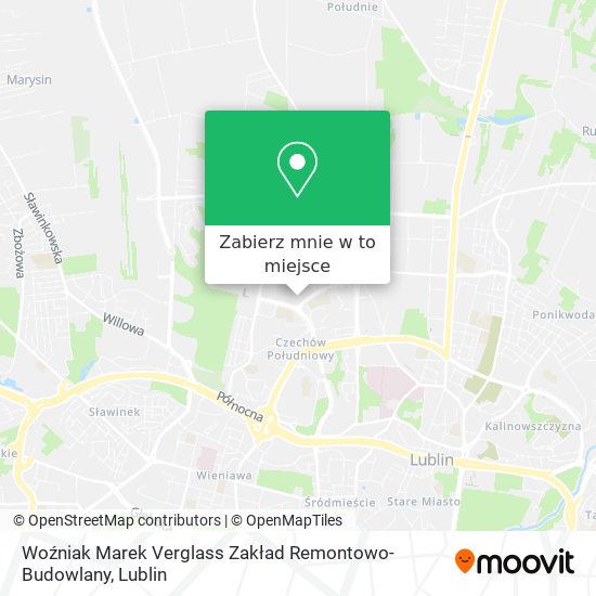 Mapa Woźniak Marek Verglass Zakład Remontowo-Budowlany