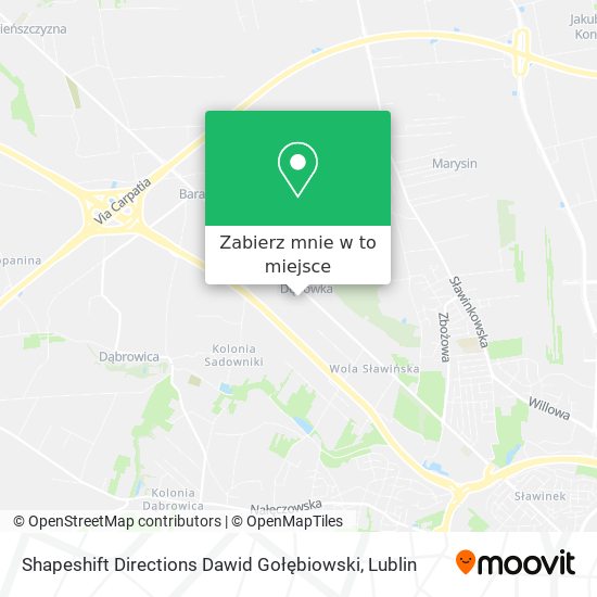 Mapa Shapeshift Directions Dawid Gołębiowski