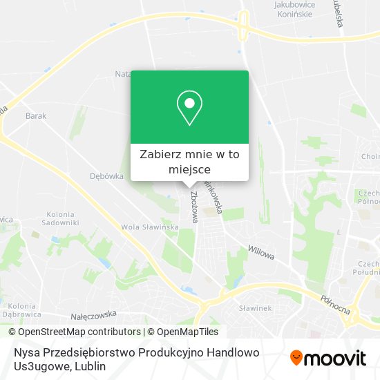 Mapa Nysa Przedsiębiorstwo Produkcyjno Handlowo Us3ugowe