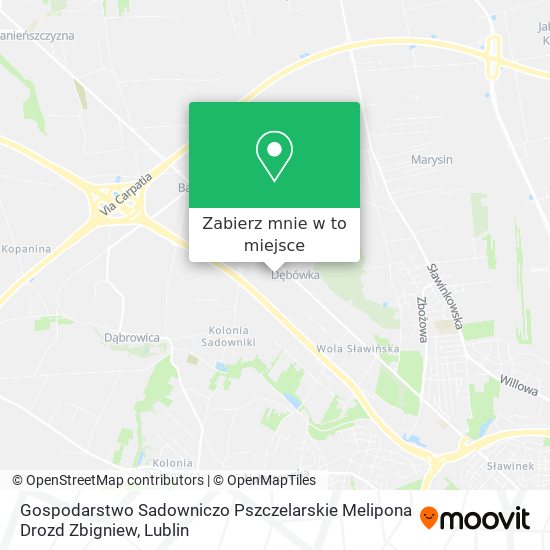 Mapa Gospodarstwo Sadowniczo Pszczelarskie Melipona Drozd Zbigniew