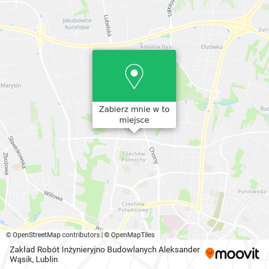 Mapa Zakład Robót Inżynieryjno Budowlanych Aleksander Wąsik