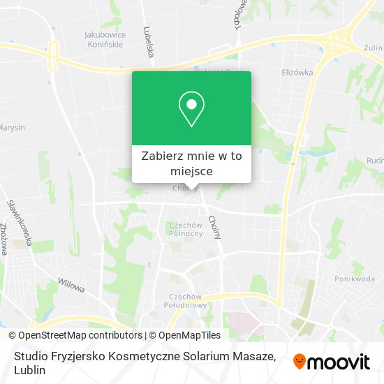 Mapa Studio Fryzjersko Kosmetyczne Solarium Masaze