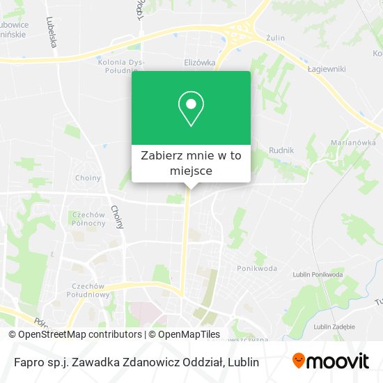Mapa Fapro sp.j. Zawadka Zdanowicz Oddział