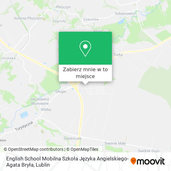 Mapa English School Mobilna Szkoła Języka Angielskiego-Agata Bryła