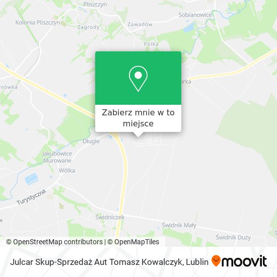 Mapa Julcar Skup-Sprzedaż Aut Tomasz Kowalczyk