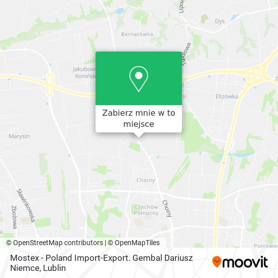 Mapa Mostex - Poland Import-Export. Gembal Dariusz Niemce