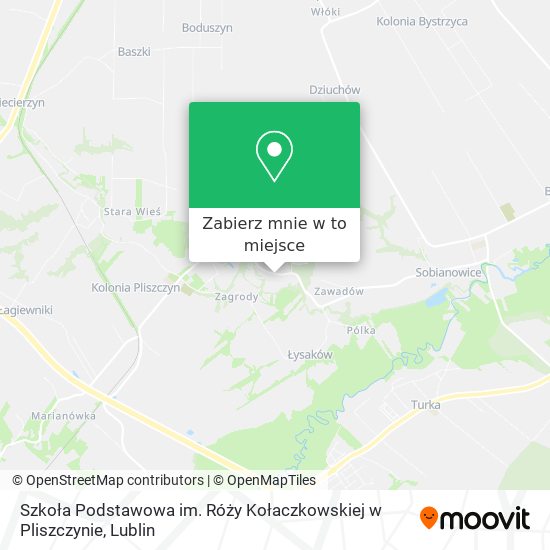 Mapa Szkoła Podstawowa im. Róży Kołaczkowskiej w Pliszczynie