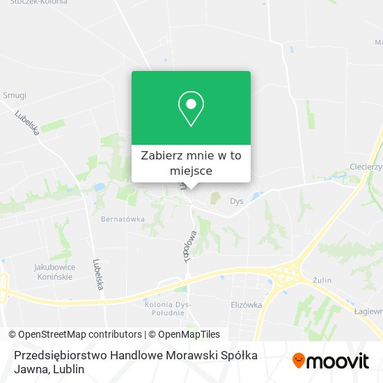 Mapa Przedsiębiorstwo Handlowe Morawski Spółka Jawna