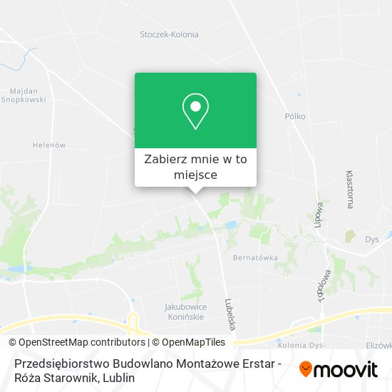 Mapa Przedsiębiorstwo Budowlano Montażowe Erstar - Róża Starownik