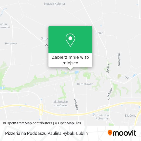 Mapa Pizzeria na Poddaszu Paulina Rybak