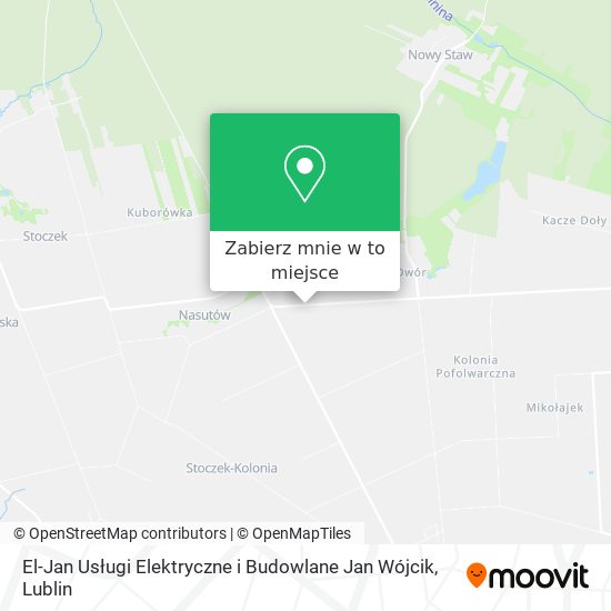Mapa El-Jan Usługi Elektryczne i Budowlane Jan Wójcik