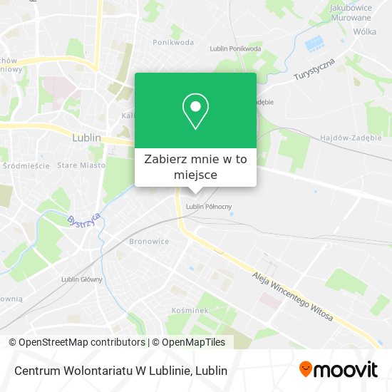Mapa Centrum Wolontariatu W Lublinie