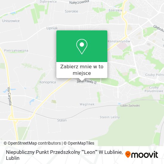 Mapa Niepubliczny Punkt Przedszkolny ""Leon"" W Lublinie