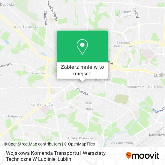 Mapa Wojskowa Komenda Transportu I Warsztaty Techniczne W Lublinie