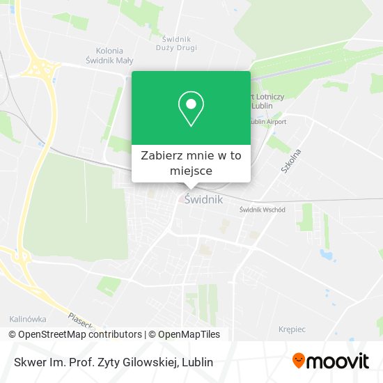 Mapa Skwer Im. Prof. Zyty Gilowskiej