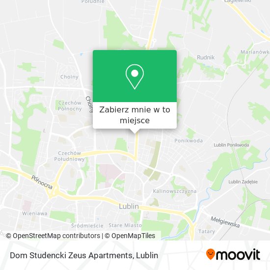 Mapa Dom Studencki Zeus Apartments