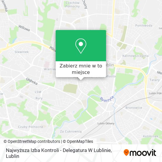 Mapa Najwyższa Izba Kontroli - Delegatura W Lublinie