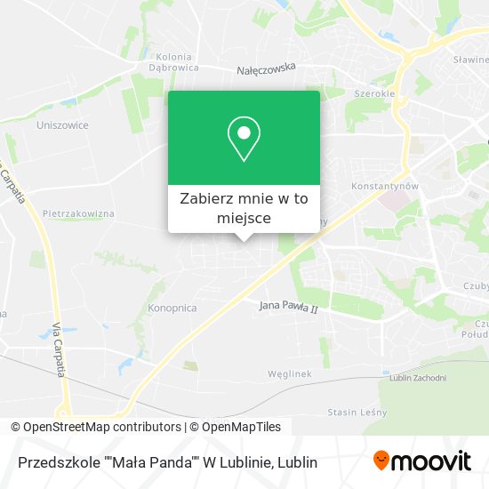 Mapa Przedszkole ""Mała Panda"" W Lublinie