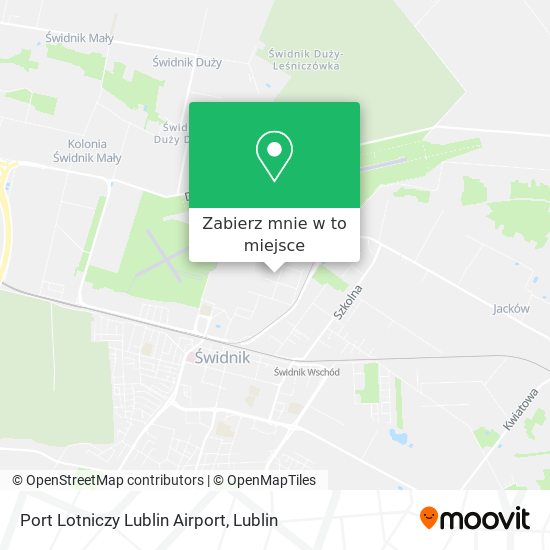 Mapa Port Lotniczy Lublin Airport