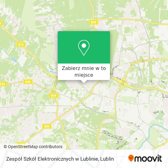 Mapa Zespół Szkół Elektronicznych w Lublinie