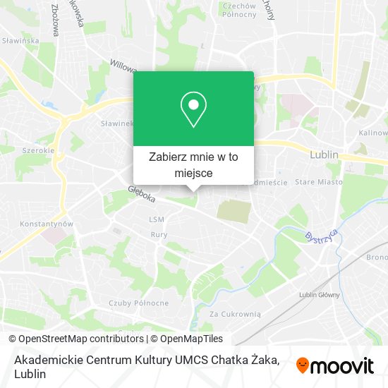 Mapa Akademickie Centrum Kultury UMCS Chatka Żaka