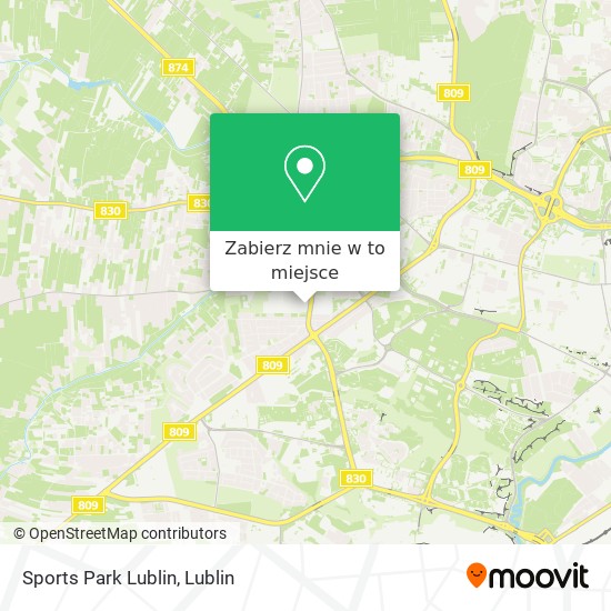Mapa Sports Park Lublin